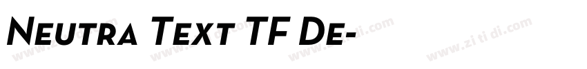 Neutra Text TF De字体转换 Neutra Text TF De字体转换